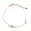 Bratara din cupru placat cu aur roz 18k LOVE cu sidef