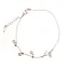 Bratara din cupru placat cu aur roz 18k, model fluture cu zirconii