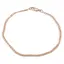 Bratara din cupru placat cu aur roz 18k, model lantisor impletit