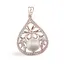 Pandantiv cupru placat cu aur roz 14k cu zirconii si motive florale