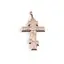 Pandantiv cupru placat cu aur roz 14k model cruciulita cu Iisus, 40mm