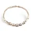 Bratara din cupru placat cu aur galben 18k, model tablite cu zirconiu cubic