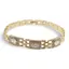 Bratara din cupru placat cu aur galben 18k, model vintage lat cu zirconiu