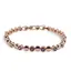 Bratara din cupru placat cu aur roz 18k, model cercuri plate cu zirconii violet