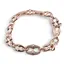 Bratara din cupru placat cu aur roz 18k, model rustic