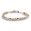 Bratara din cupru placat cu aur roz 18k, model stelute decupate si zirconii hexagonale