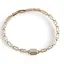 Bratara din cupru placat cu aur galben 18k, model zale box alungite cu element central