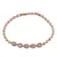 Bratara din cupru placat cu aur roz 18k, model picatura cu zirconii multicolore