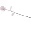 Trandafir din metal argintiu si Opalit, 23cm