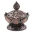 Vas pentru ardere tamaie si ierburi parfumate Lotus cu model feng-shui, cupru - 7cm
