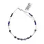 Bratara Amazonit, Safir si Lapis Lazuli sfere fatetate cu Argint 925, 2-4mm