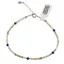 Bratara Amazonit si Lapis Lazuli sfere fatetate si Argint 925, 2-3mm