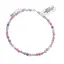 Bratara Ametist si Turmalina roz sfere fatetate cu Argint 925, 3-4mm