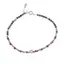 Bratara Turmalina roz discuri fatetate si Safir sfere fatetate cu Argint 925, 2-3mm