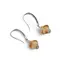 Cercei cu agatatoare Citrin romb si baza de Argint 925 cu zirconii, 8mm