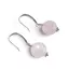 Cercei cu agatatoare Cuart roz si baza de Argint 925 cu zirconii, 11mm