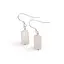 Cercei cu agatatoare Cuart roz tub si Argint 925, 12mm