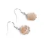 Cercei cu agatatoare Floare din sidef crem si Argint 925, 12mm