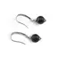 Cercei cu agatatoare Turmalina neagra si baza de Argint 925 cu zirconii, 8mm