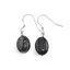 Cercei cu agatatoare Turmalina oval si Argint 925, 12mm