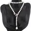 Colier reglabil cu Perle de Mallorca albe si accesoriu fluture auriu, 8mm