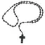 Colier rozariu Agat negru, 6mm