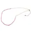 Colier Sidef roz cuburi cu elemente aurii, 3mm