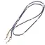 Colier / Snur pentru ochelari albastru electroplacat discuri fatetate si Perle, 70cm