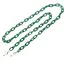 Colier / Snur pentru ochelari model lant din plastic verde, 72cm