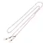 Colier / Snur pentru ochelari roz sfere fatetate, 58cm