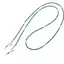 Colier / Snur pentru ochelari verde discuri fatetate si Perle, 70cm