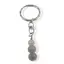 Breloc Cuart gri trei sfere, 8-10mm