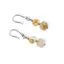 Cercei cu agatatoare Citrin sfere si cub cu Argint 925, 6-7mm