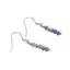 Cercei cu agatatoare clasica Ametist si bumb gravat cu Argint 925, 3mm