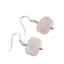 Cercei cu agatatoare clasica Cuart roz cu Argint 925, 16-18mm