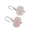 Cercei cu agatatoare Cuart roz cu Argint 925, 16-18mm