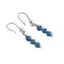 Cercei cu agatatoare Kianit sfere fatetate cu Argint 925, 4mm