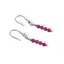 Cercei cu agatatoare Rubin cu Argint 925, 3mm