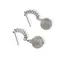 Cercei cu surub Labradorit A+ si baza de Argint 925 semirotunda cu zirconii, 8mm