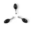 Pandantiv Obsidian negru oval, 14mm