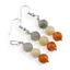 Set cercei cu agatatoare si pandantiv Leu cristale 8mm