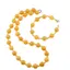 Set colier si bratara Calcit orange sfere, 4-10mm