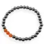 Bratara pe elastic Hematit si Carneol, 6mm