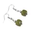 Cercei cu agatatoare Granat verde cub fatetat, 6-8mm
