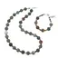 Set colier si bratara Agat Indian mat sfere, 4-10mm