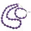 Set colier si bratara Roca vulcanica mov sfere, 4-10mm