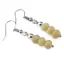 Cercei cu agatatoare Jad Olive discuri fatetate, 6-7mm