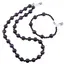Set colier si bratara Ochi de tigru mov sfere, 4-10mm