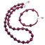 Set colier si bratara Ochi de tigru roz sfere, 4-10mm