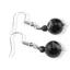 Cercei cu agatatoare Agat negru, sfere 10mm si 4mm